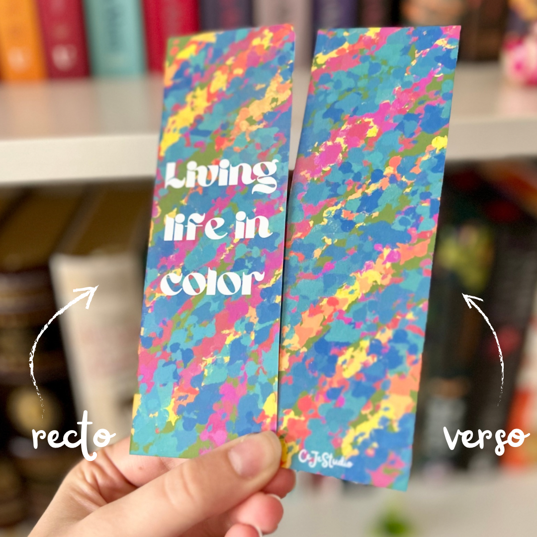 Marque-page « Living life in color »