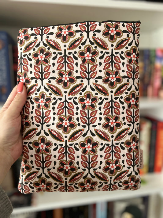 Pochette fleurs (rouge & noir)